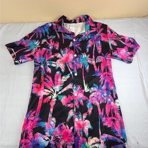 Tropical Kids Button Down Shirt - Multicolor